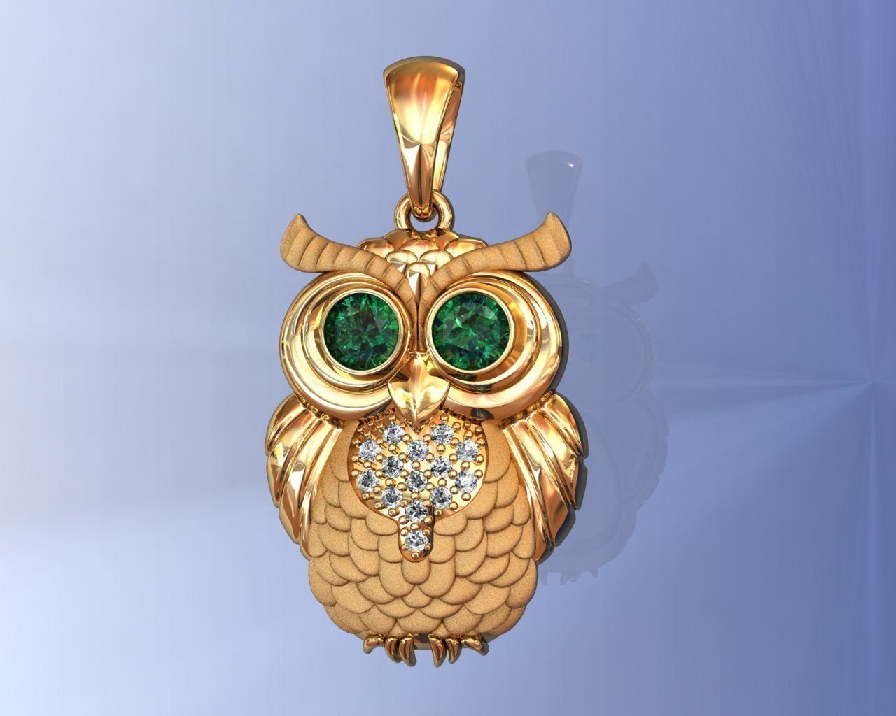 pendant owl pendant white gold yellow pink 18kt fortune precious gift woman unisex anniversary fashion fashion made in italy