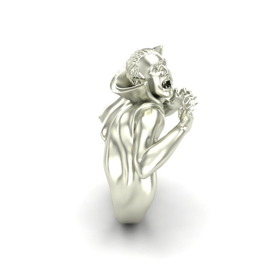 anello dracula scultura in argento 925 regalo moda made in italy unisex uomo