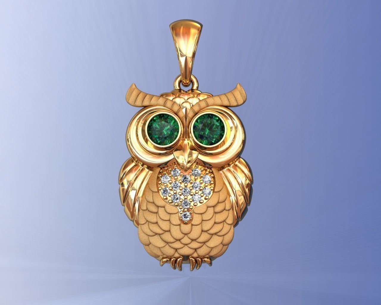 pendant owl pendant white gold yellow pink 18kt fortune precious gift woman unisex anniversary fashion fashion made in italy