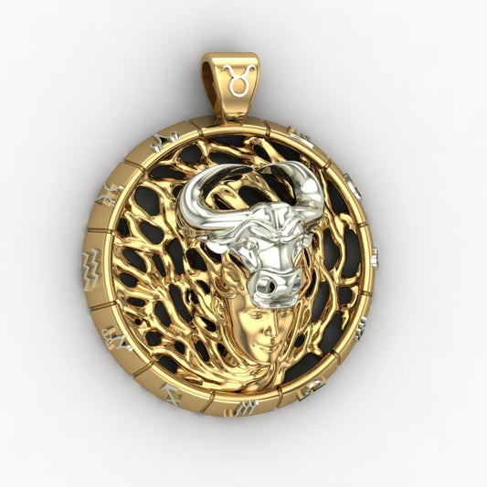 zodiac pendant 18kt gold precious sculpture design made in italy gift symbol fashion fashion man woman unisex birthday