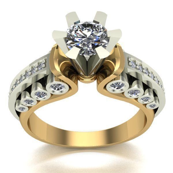 18kt gold solitaire ring fashion fashion diamonds made in italy precious bright queen girl bride engagement