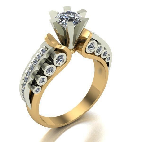 18kt gold solitaire ring fashion fashion diamonds made in italy precious bright queen girl bride engagement