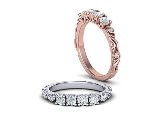 rivier ring 18kt white yellow pink gold diamonds fashion engagement bride woman gift birthday valentine made in italy