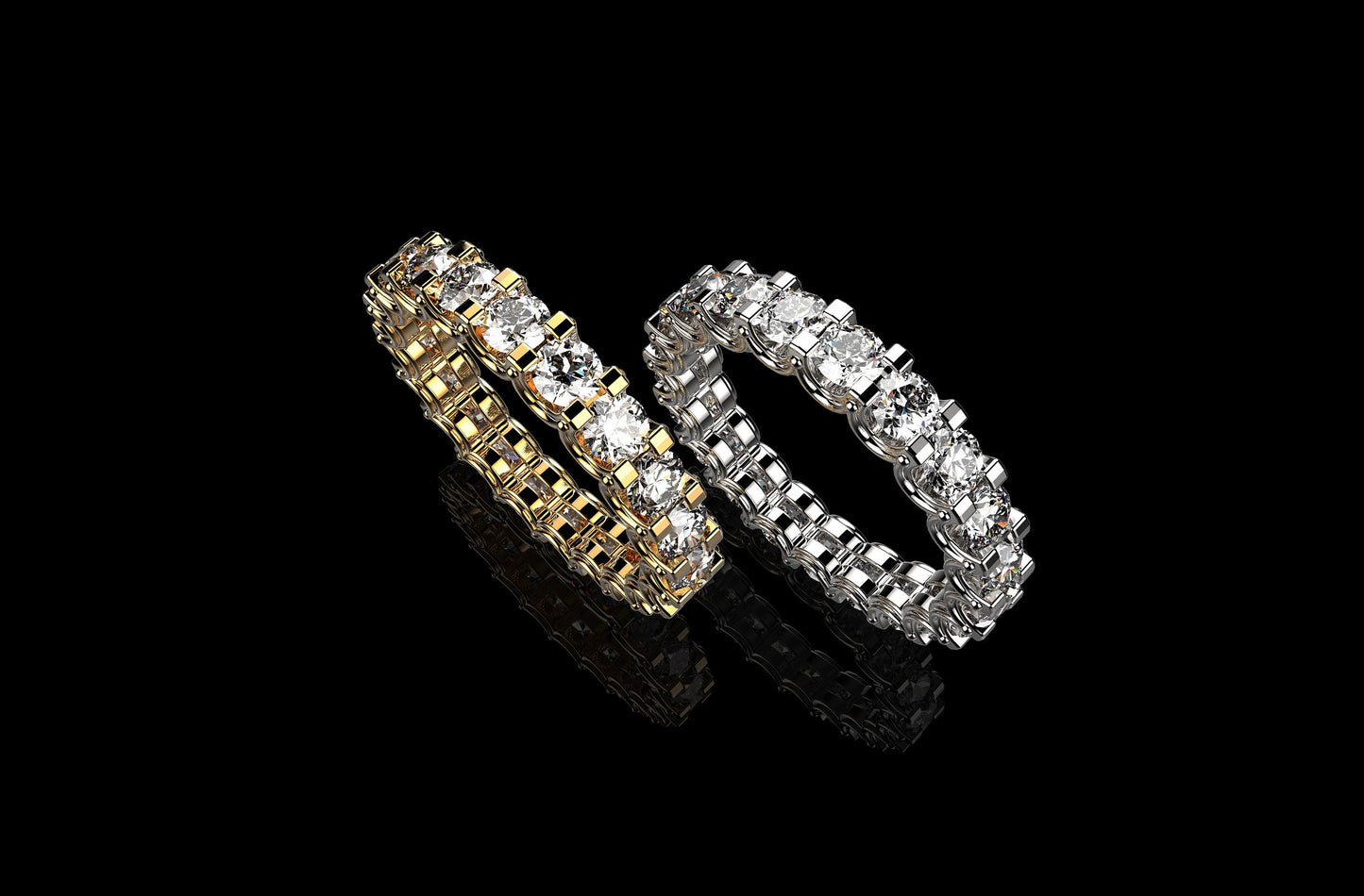 ring 18kt white yellow gold all diamonds precious gift sparkling woman fashion fashion made in italy anniversary birthday