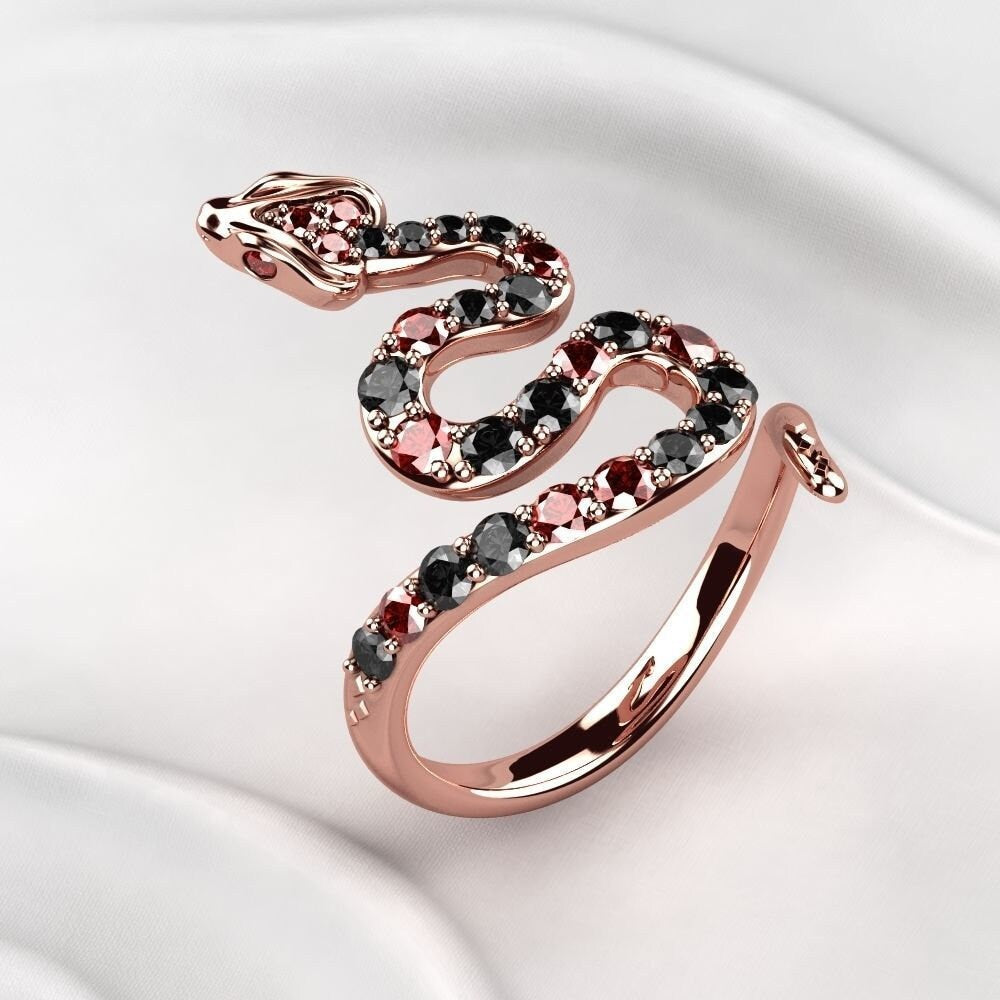 snake ring 18kt gold ruby diamond emerald unisex woman gift fashion fashion made in italy anniversary birthday