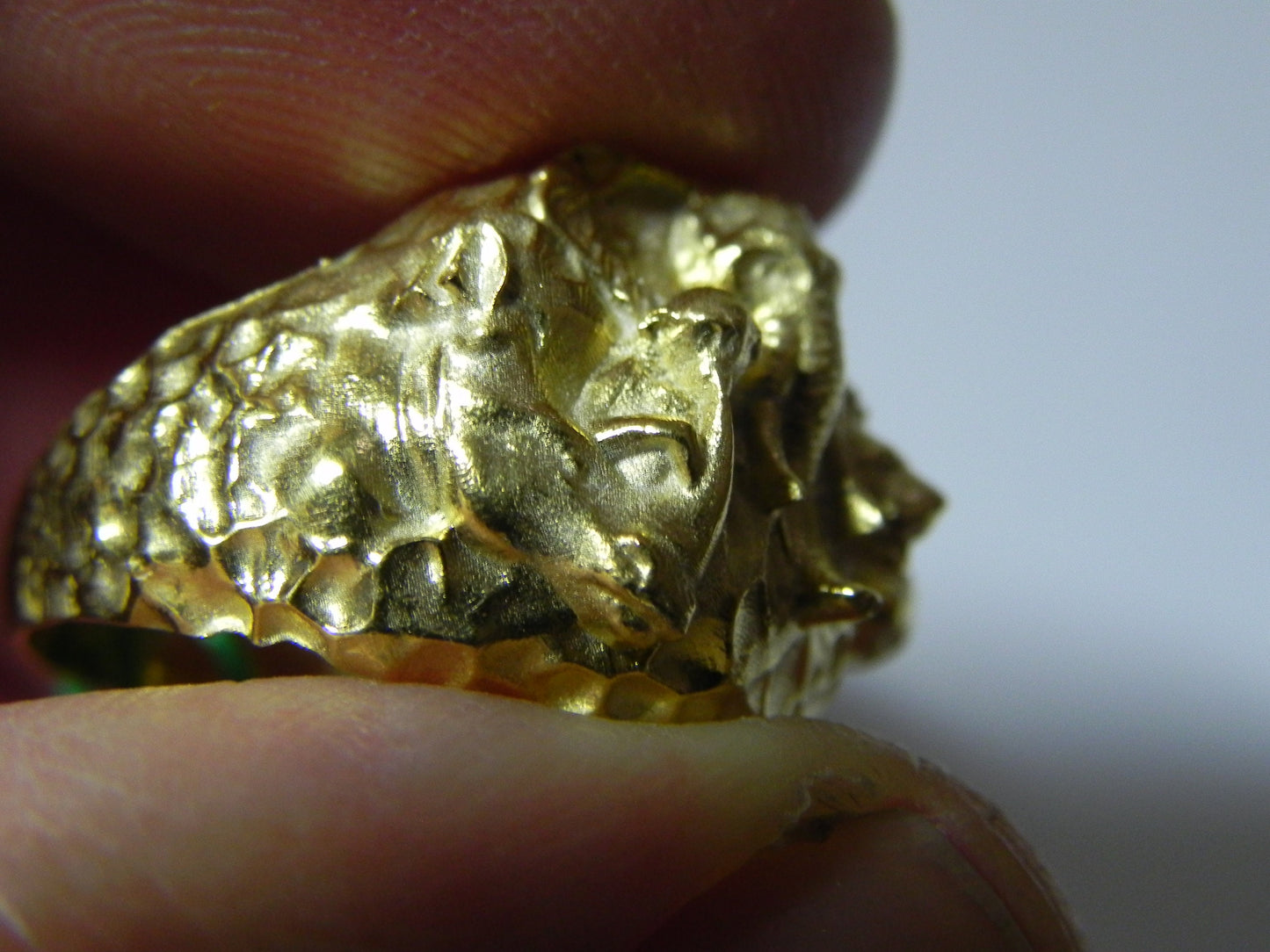 safari ring animalier silver 18kt gold sculpture africa symbolic precious gift woman unisex man