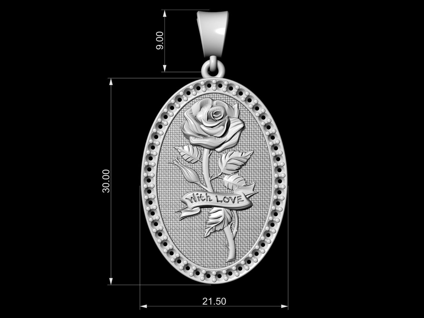 pendentif fleur rose avec amour 18kt rose jaune or blanc diamants diamants cadeau femme mode made in Italy mariée anniversaire fiançailles