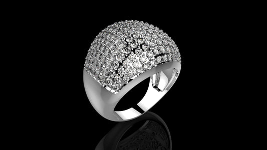 pave 'ring diamonds 18kt gold precious gift woman fashion fashion made in italy engagement wedding anniversary handmade