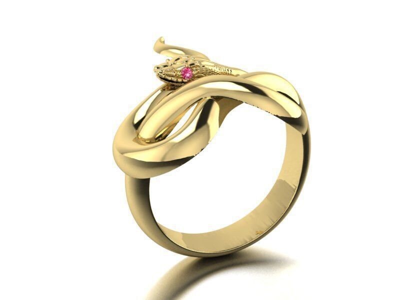 snake ring 18kt gold gift woman symbol ancient female strength engagement anniversary made in italy