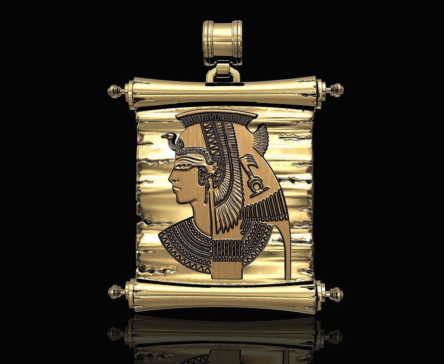 pendant 18kt gold cleopatra queen egypt gift woman fashion made in italy unisex jewel engagement anniversary birthday