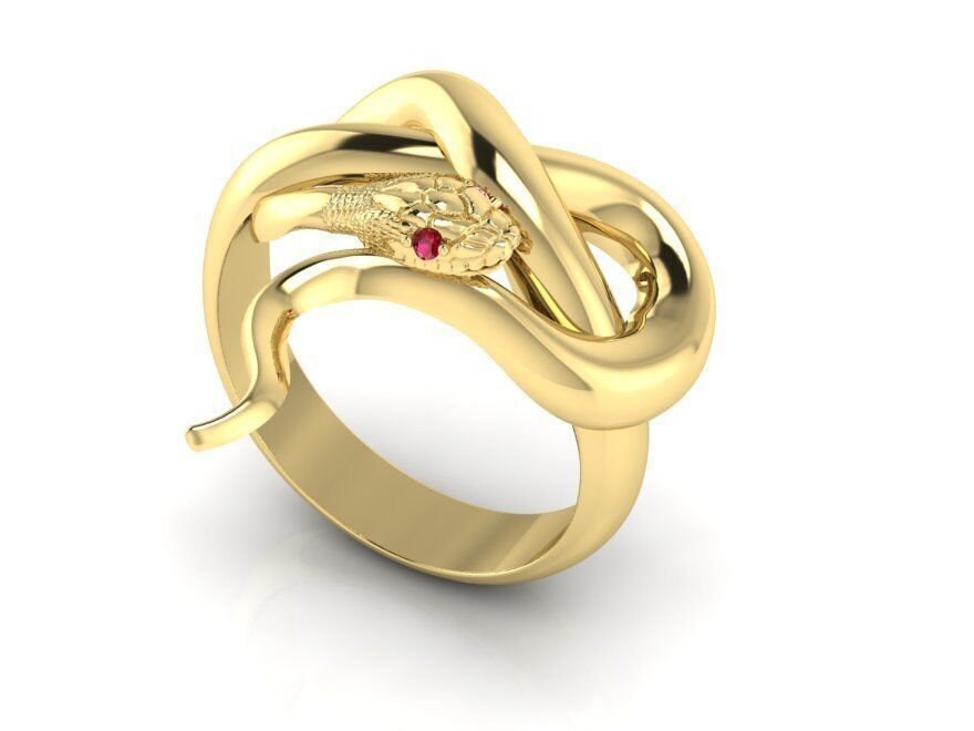 snake ring 18kt gold gift woman symbol ancient female strength engagement anniversary made in italy