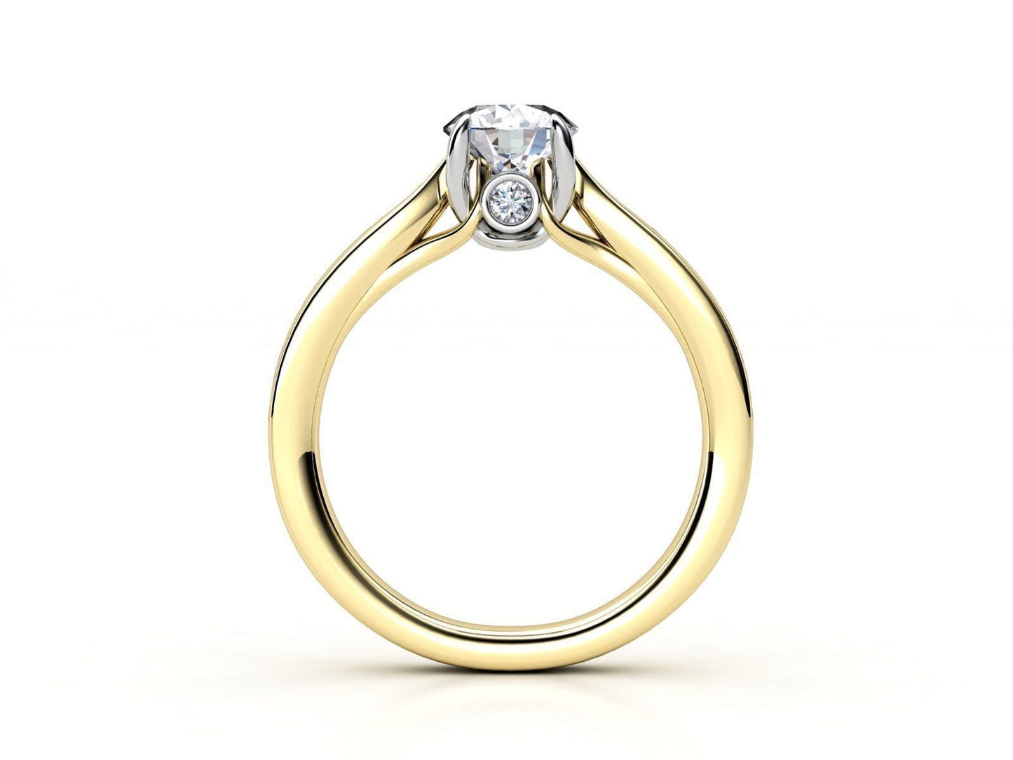 solitaire ring 18kt gold diamonds design made in italy handcrafted engagement bride wedding party elegant precious