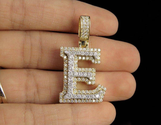 Pendente lettera E oro 18kt vari colori diamanti regalo fashion unisex uomo donna compleanno made in Italy fidanzamento sposa anniversario