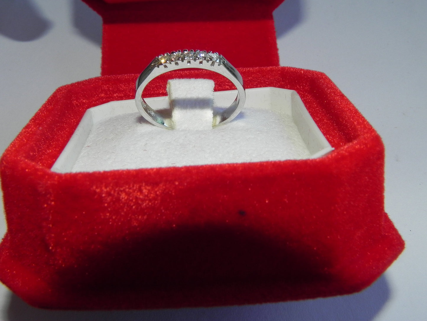 anello rivier oro bianco 18kt diamanti regalo donna fidanzamento sposa prezioso  made in italy fatto a mano design compleanno ragazza