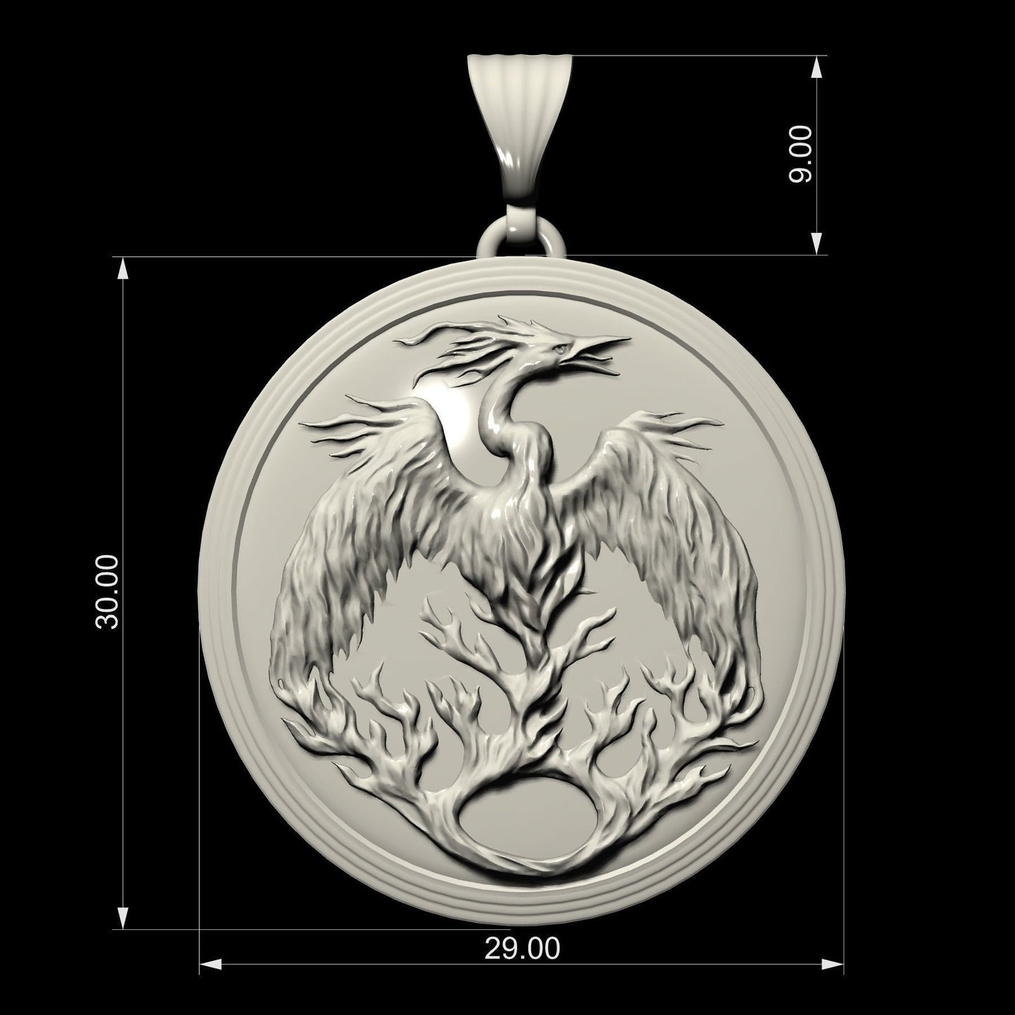 animal phoenix pendant 18 kt gold silver diamonds fashion gift fashion made in italy birthday