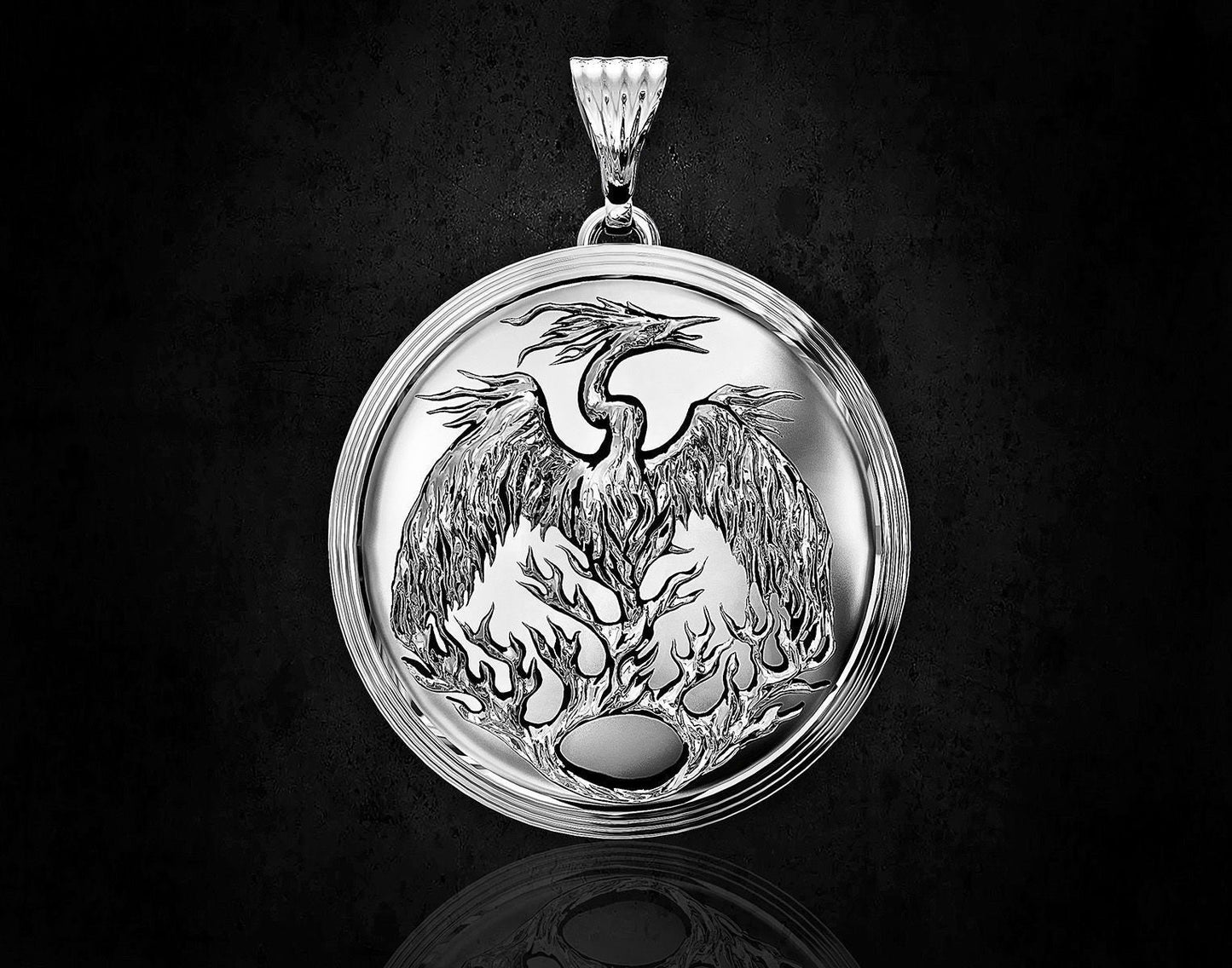 animal phoenix pendant 18 kt gold silver diamonds fashion gift fashion made in italy birthday