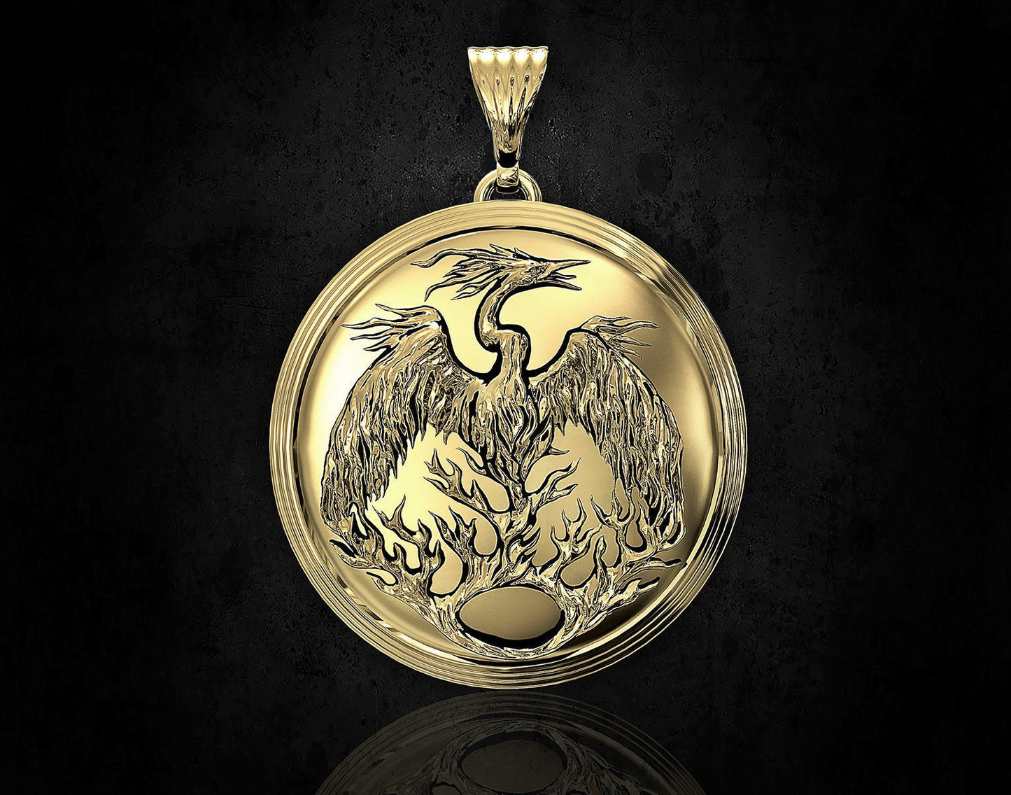 animal phoenix pendant 18 kt gold silver diamonds fashion gift fashion made in italy birthday