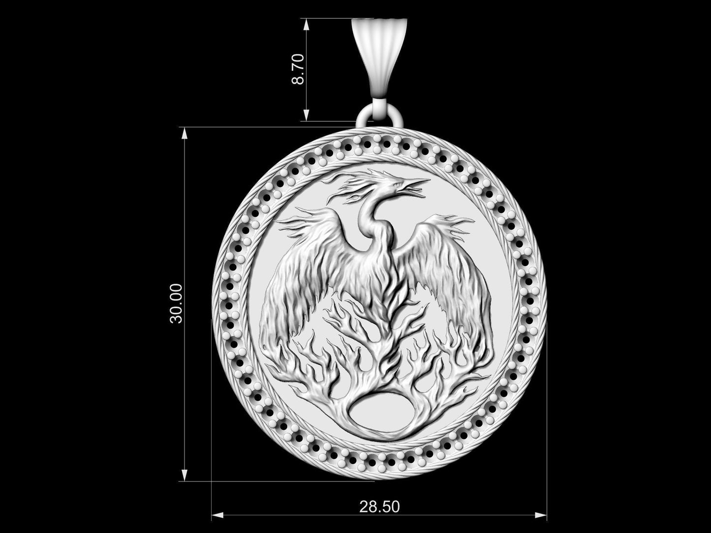 animal phoenix pendant 18 kt gold silver diamonds fashion gift fashion made in italy birthday