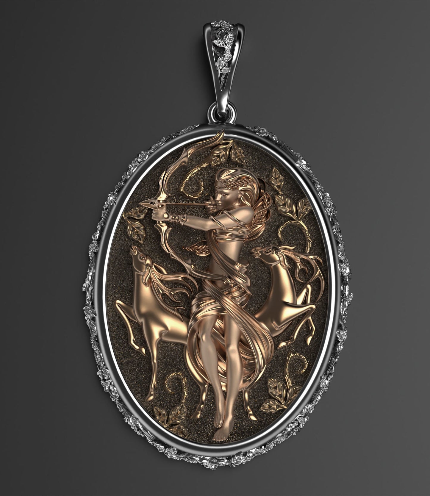 pendant ARTEMIDE dian pendant goddess of hunting ancient GREECE precious sculpture anniversary gift passion woman girl engagement