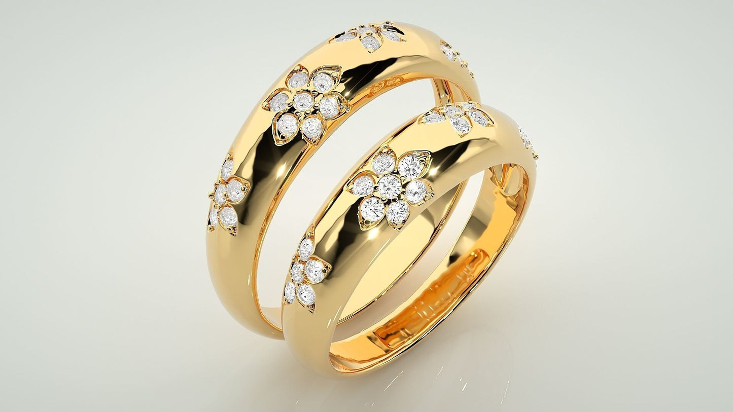 18kt gold couple rings various colors diamonds gift bride wedding engagement precious luxury elegant modern fashion girls women