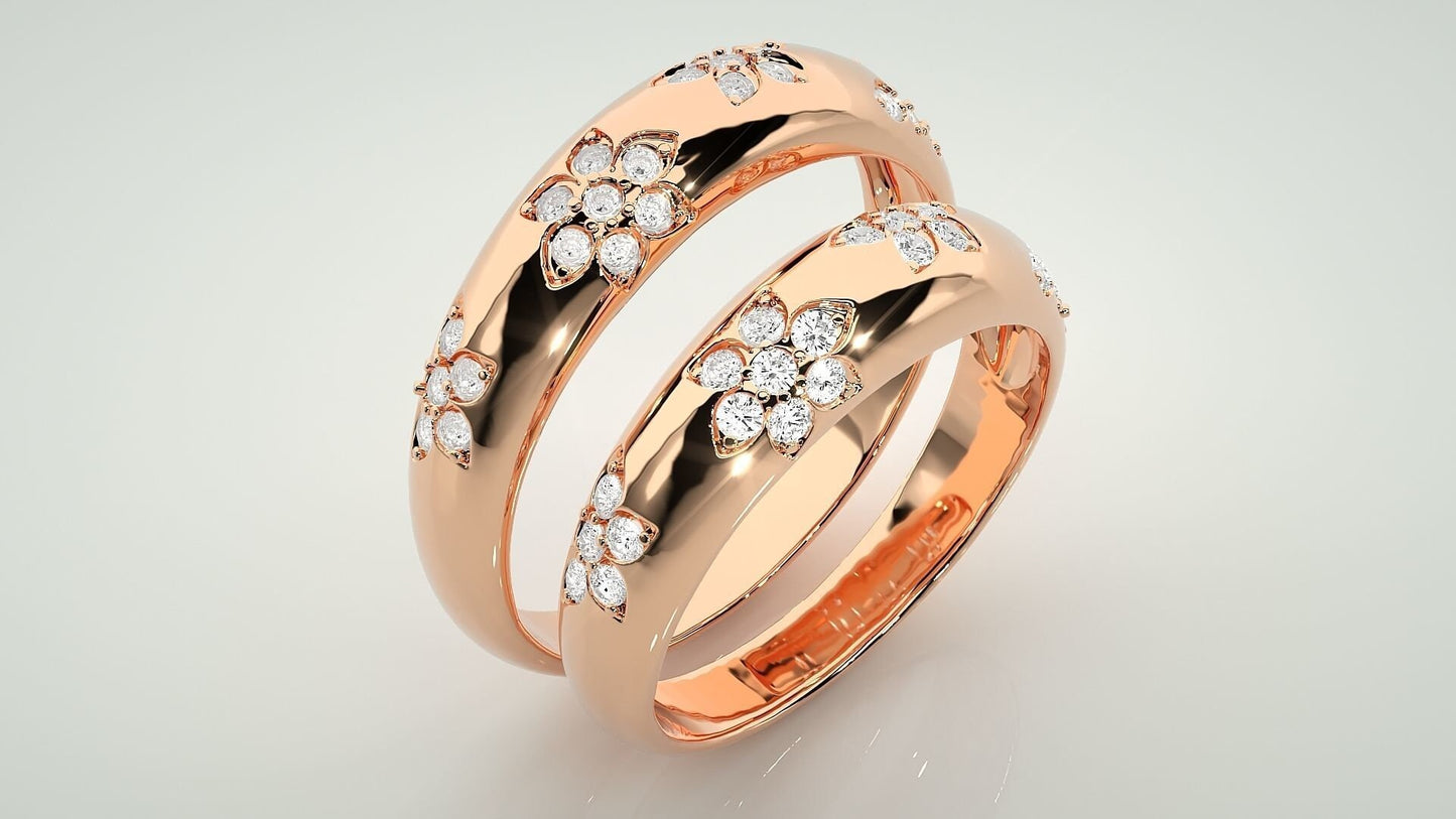 18kt gold couple rings various colors diamonds gift bride wedding engagement precious luxury elegant modern fashion girls women