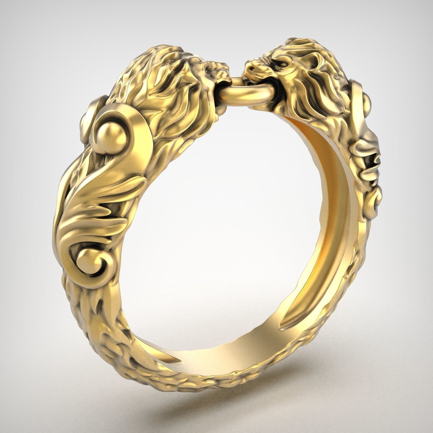 animal rings 18kt gold silver lion pitbull snake man woman made in italy gift anniversary engagement precious sculpture