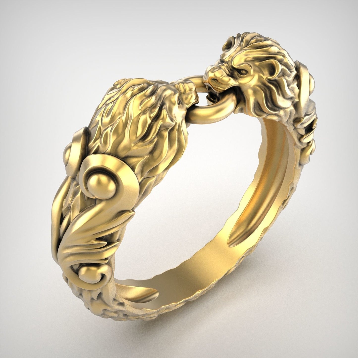 animal rings 18kt gold silver lion pitbull snake man woman made in italy gift anniversary engagement precious sculpture