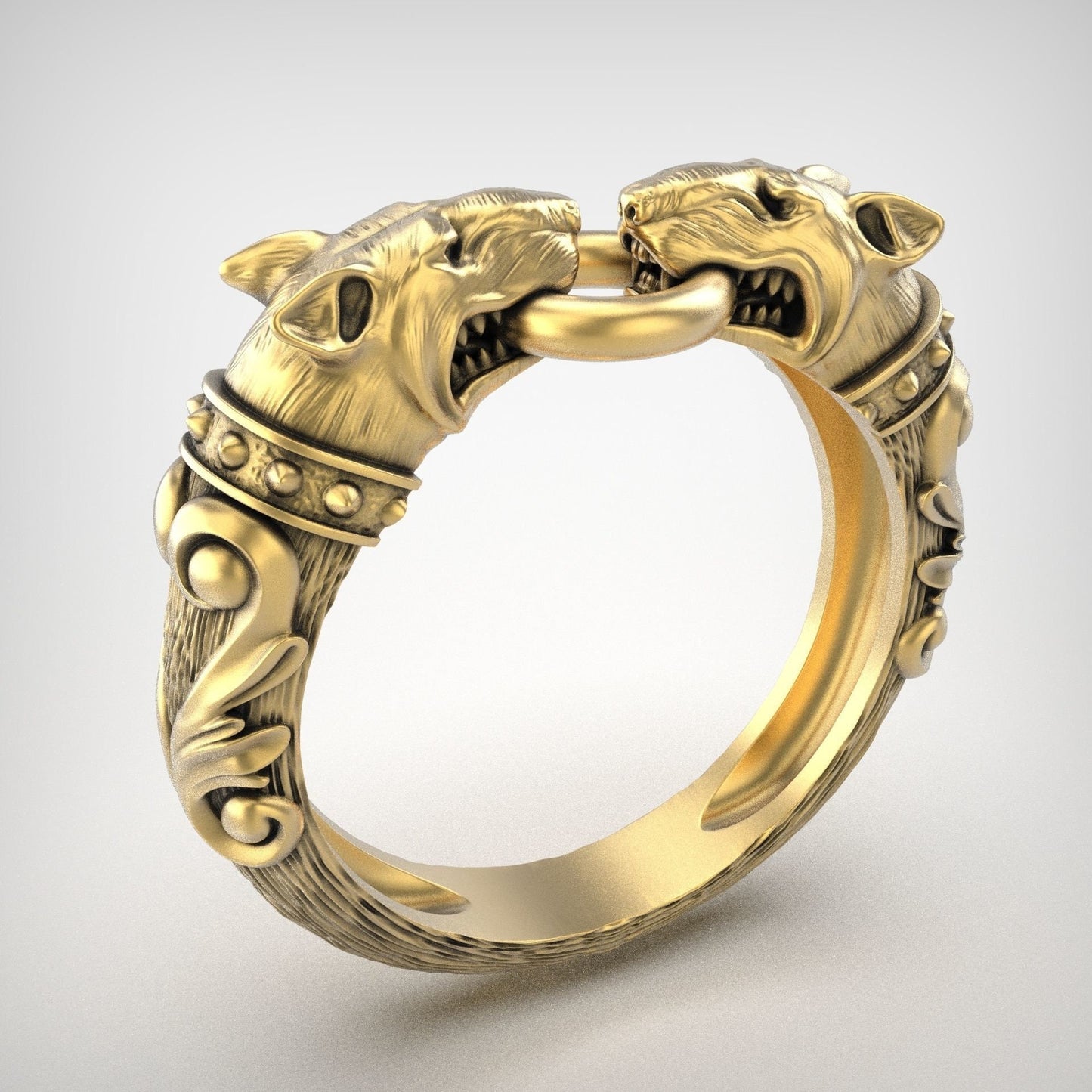 animal rings 18kt gold silver lion pitbull snake man woman made in italy gift anniversary engagement precious sculpture