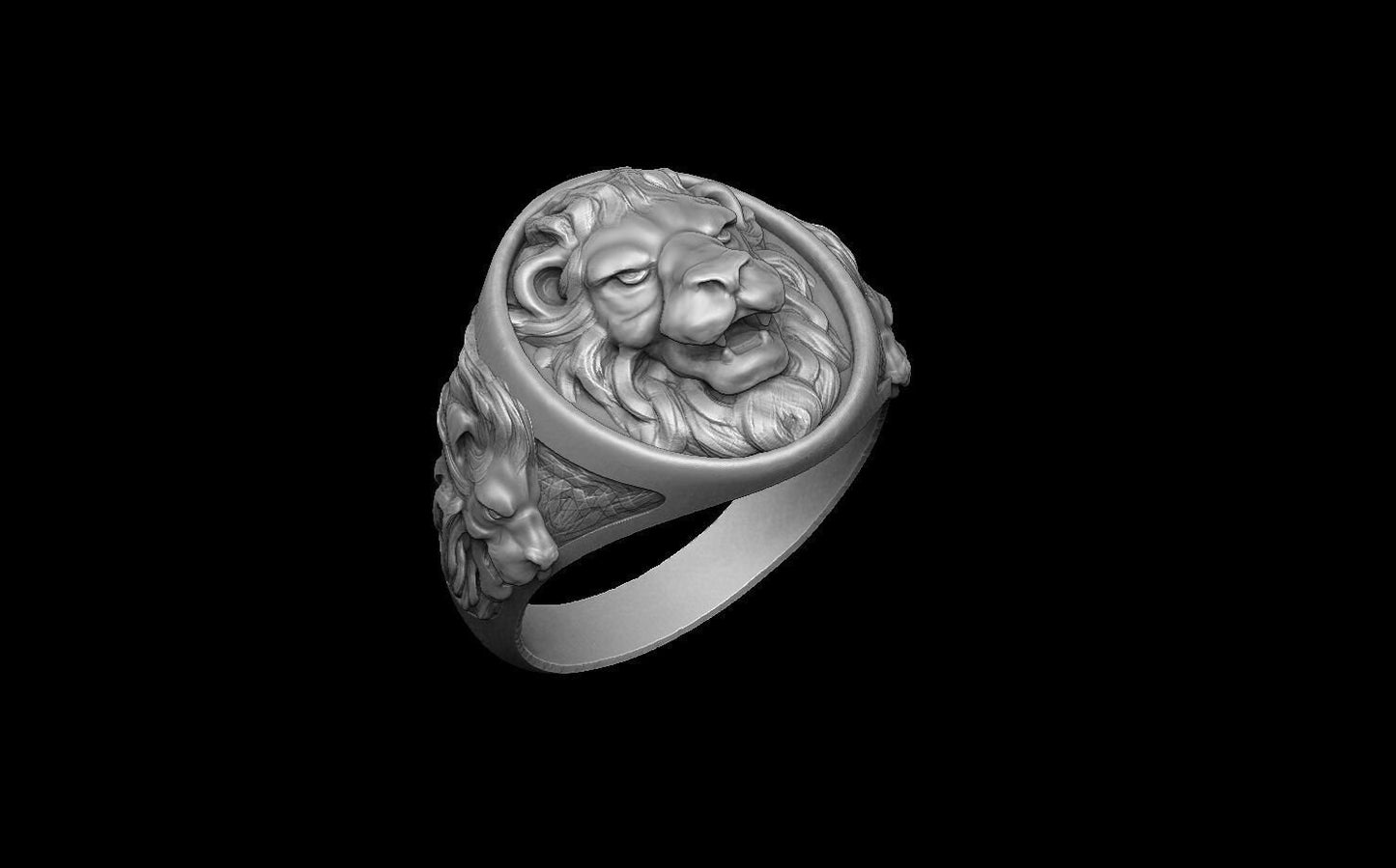 lion ring sculpture man silver gold unisex made in italy design gift birthday anniversary sport safari savannah precious