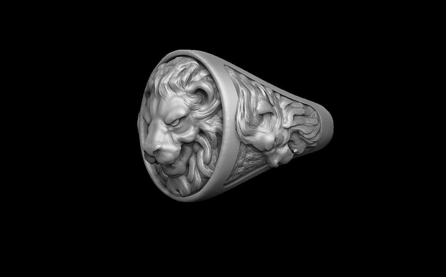 lion ring sculpture man silver gold unisex made in italy design gift birthday anniversary sport safari savannah precious