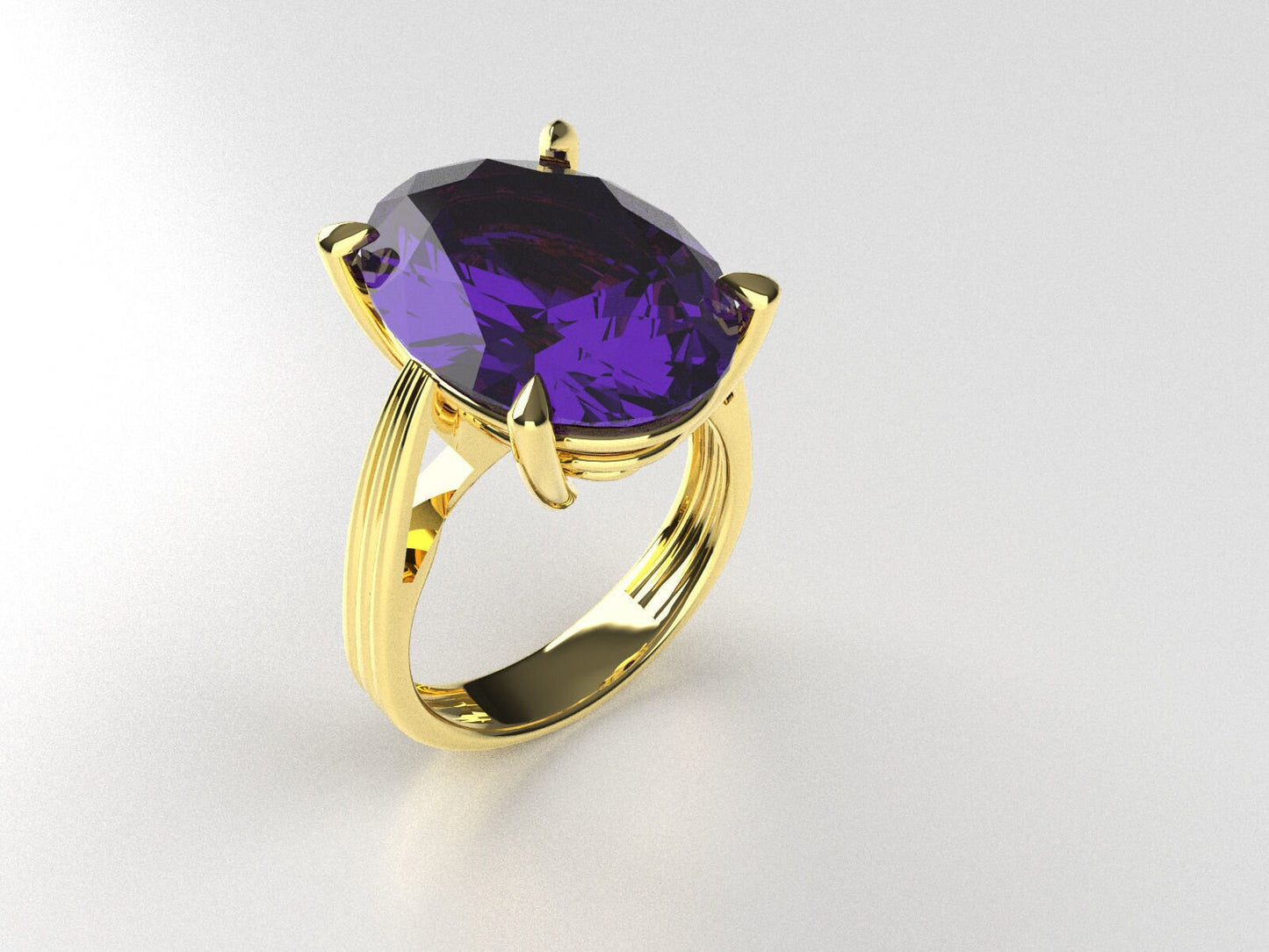 18kt gold ring design amethyst topaz gift woman fashion fashion party made in italy precious birthday anniversary bright bride