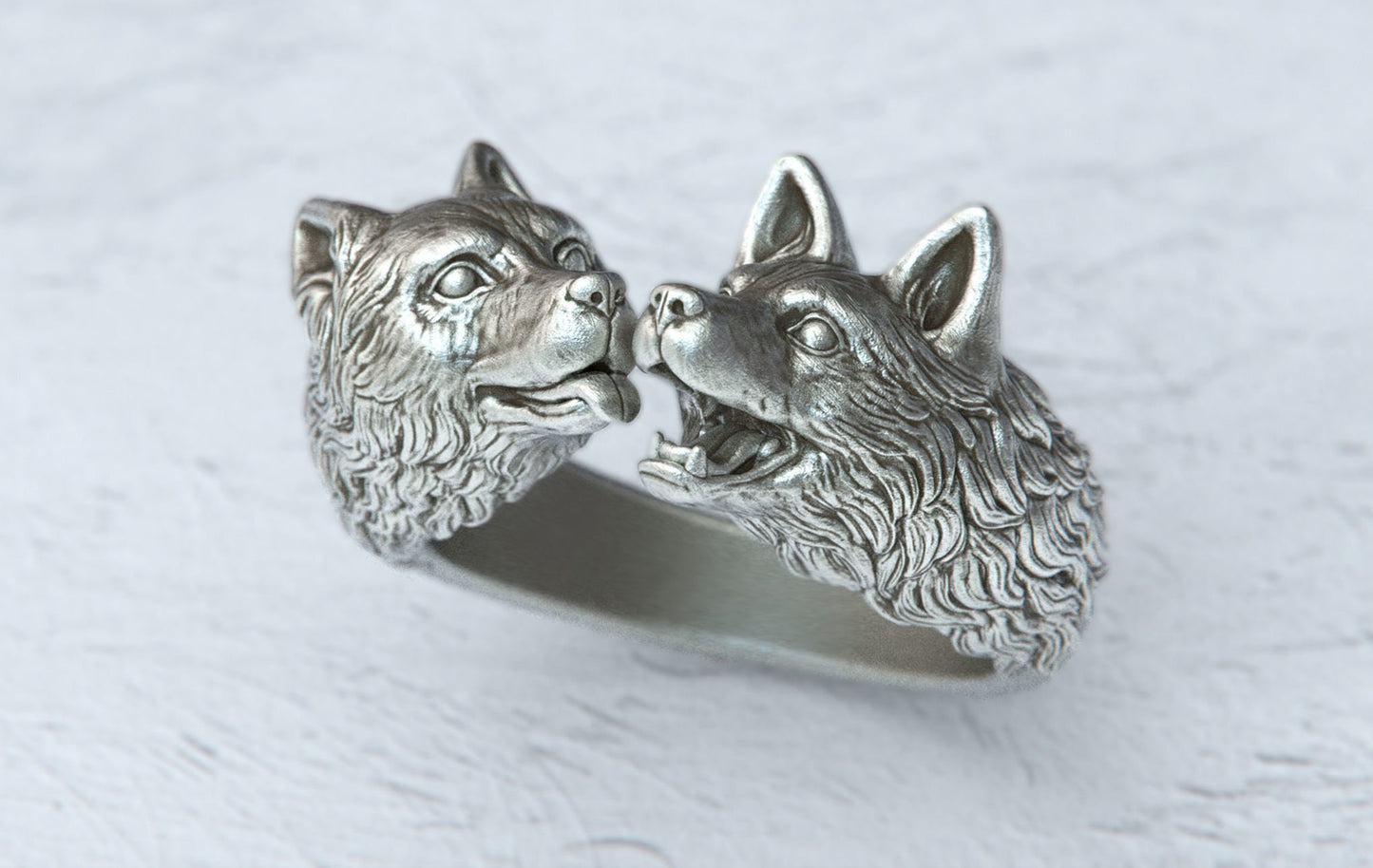 dog ring 925 silver family love design animal sculpture woman unisex man gift made in italy girls