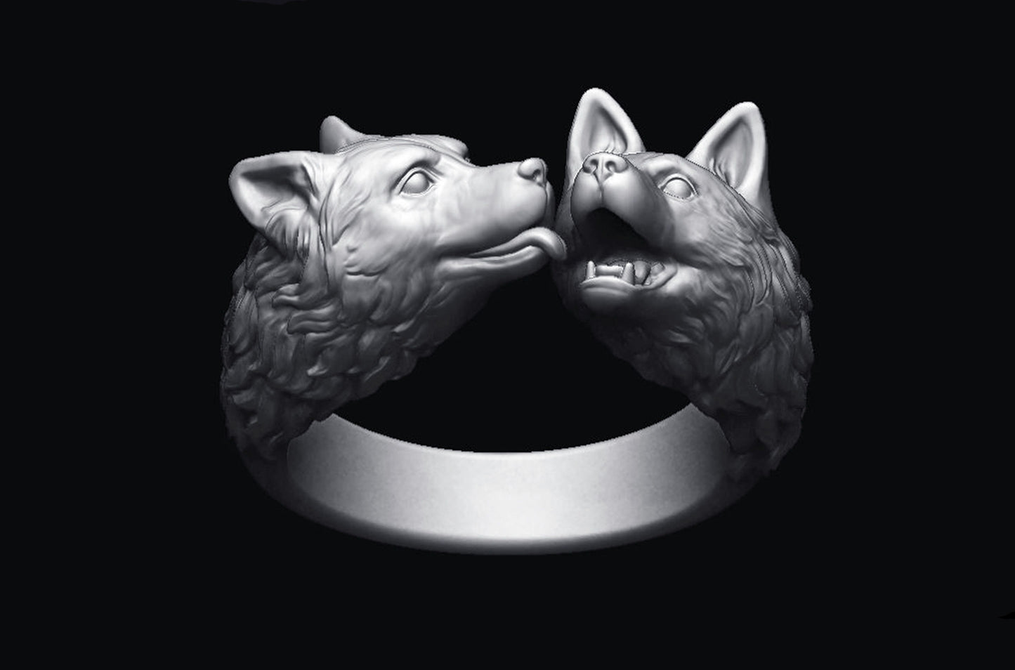 dog ring 925 silver family love design animal sculpture woman unisex man gift made in italy girls