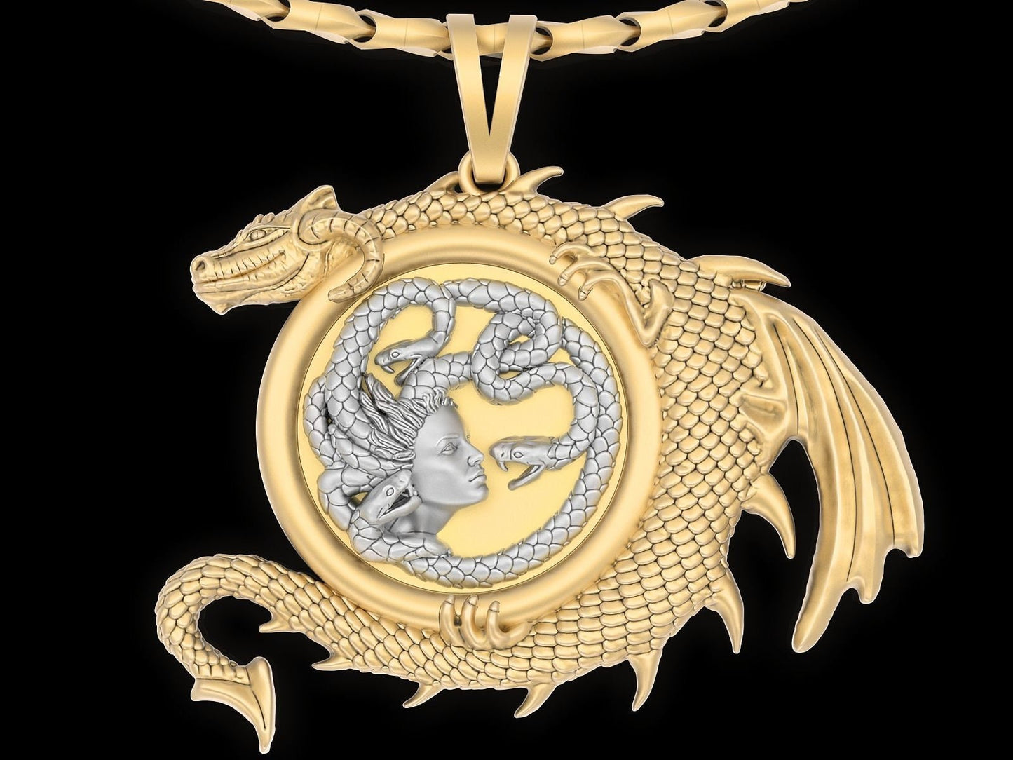 pendant dragon medusa skull lion eagle divinity silver gold details man woman unisex precious history made in italy fashion fashion gift