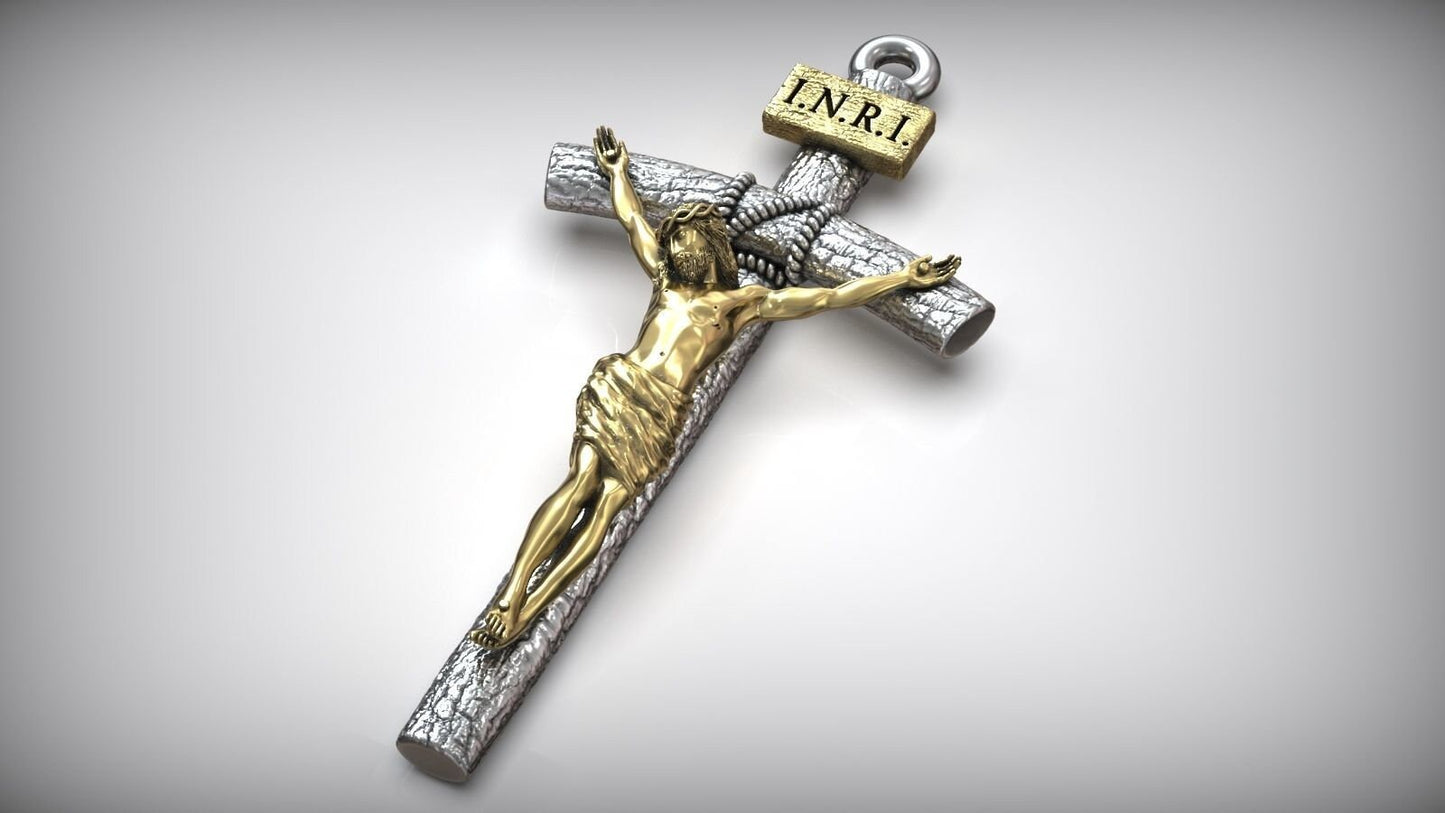 jesus pendant silver 18kt gold gift symbol sculpture design peace birthday unisex man woman made in Italy