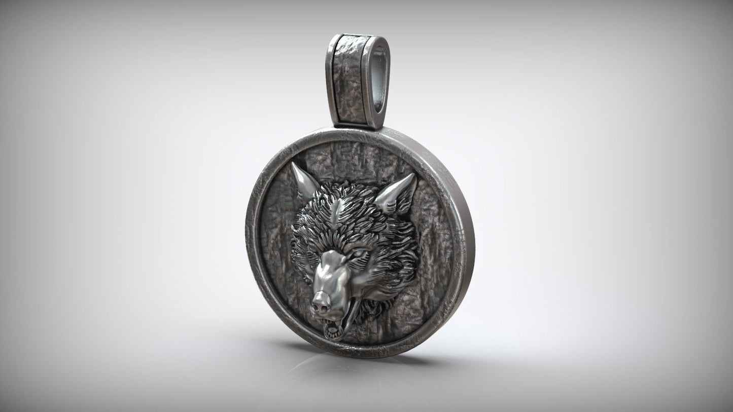 wolf bear pendant silver 18kt gold design animalier sculpture made in italy man unisex woman gift style precious hunting symbol