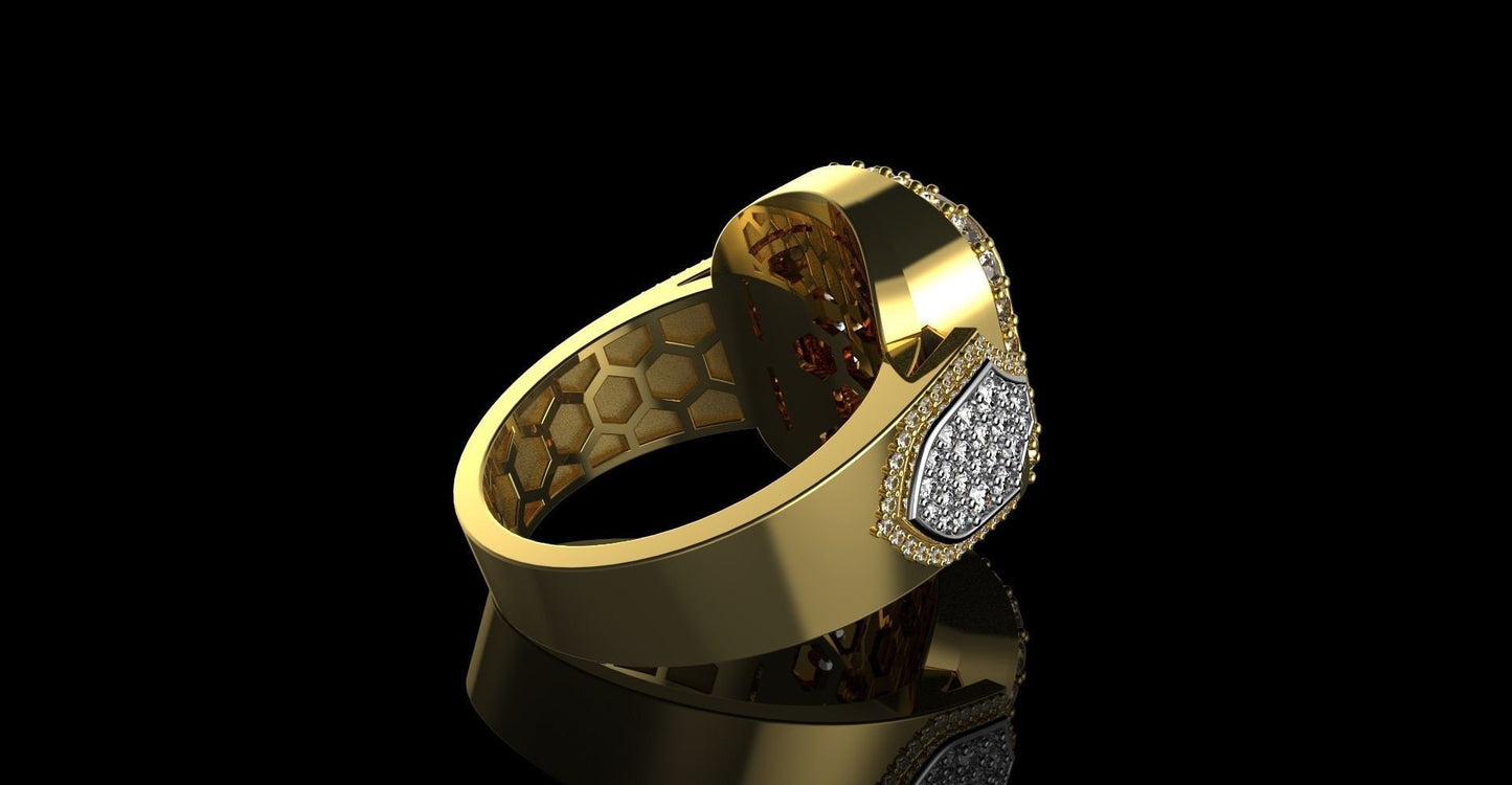 18 kt 14 kt gold jesus ring 925 silver man unisex solid diamonds zircons gift birthday anniversary precious made in italy