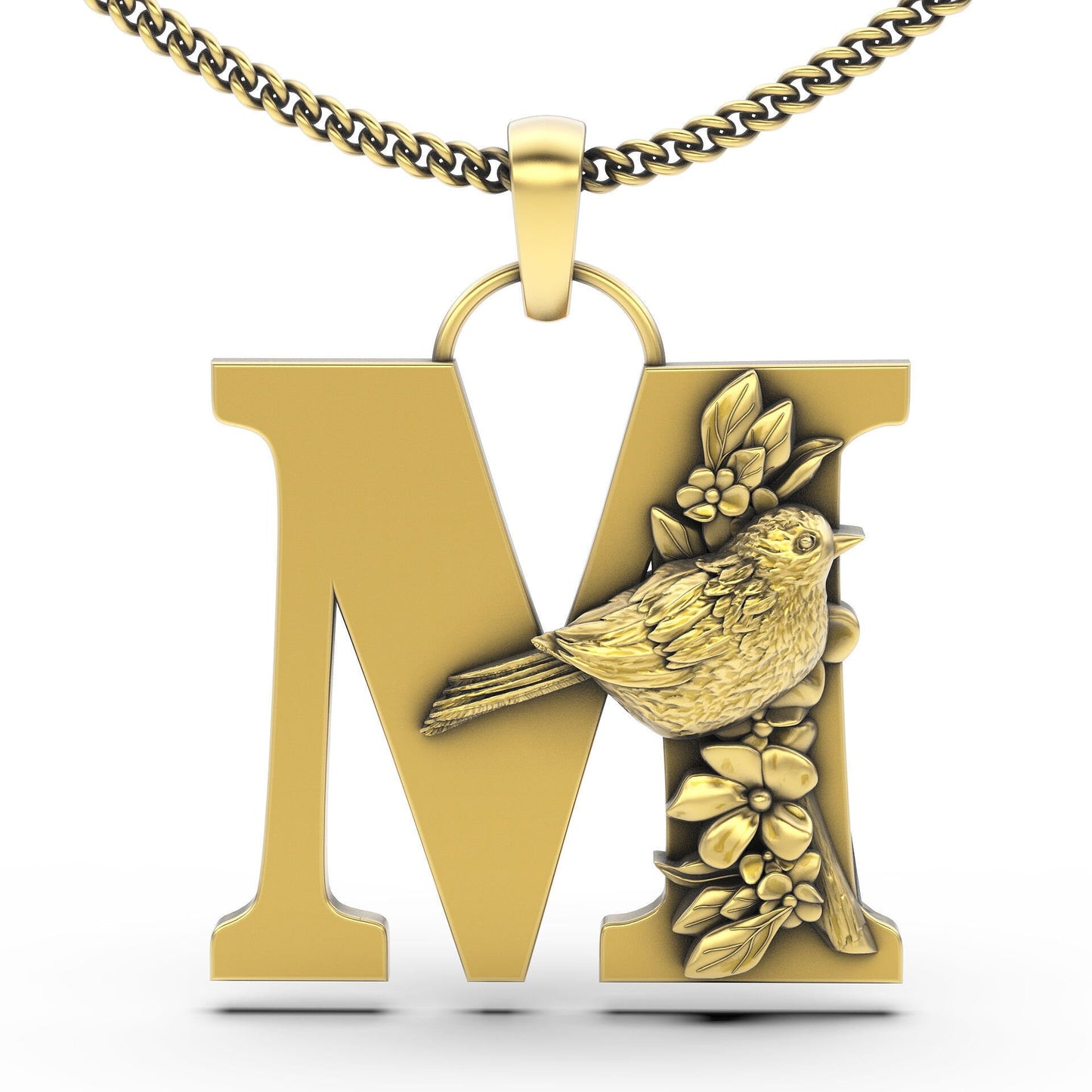 pendant letter name 18kt gold design bird wishes gift birthday birth anniversary woman unisex girl made in italy fashion