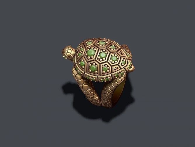 turtle ring silver gold 18kt emeralds diamonds sapphires unisex animalier gift engagement birthday anniversary made in italy