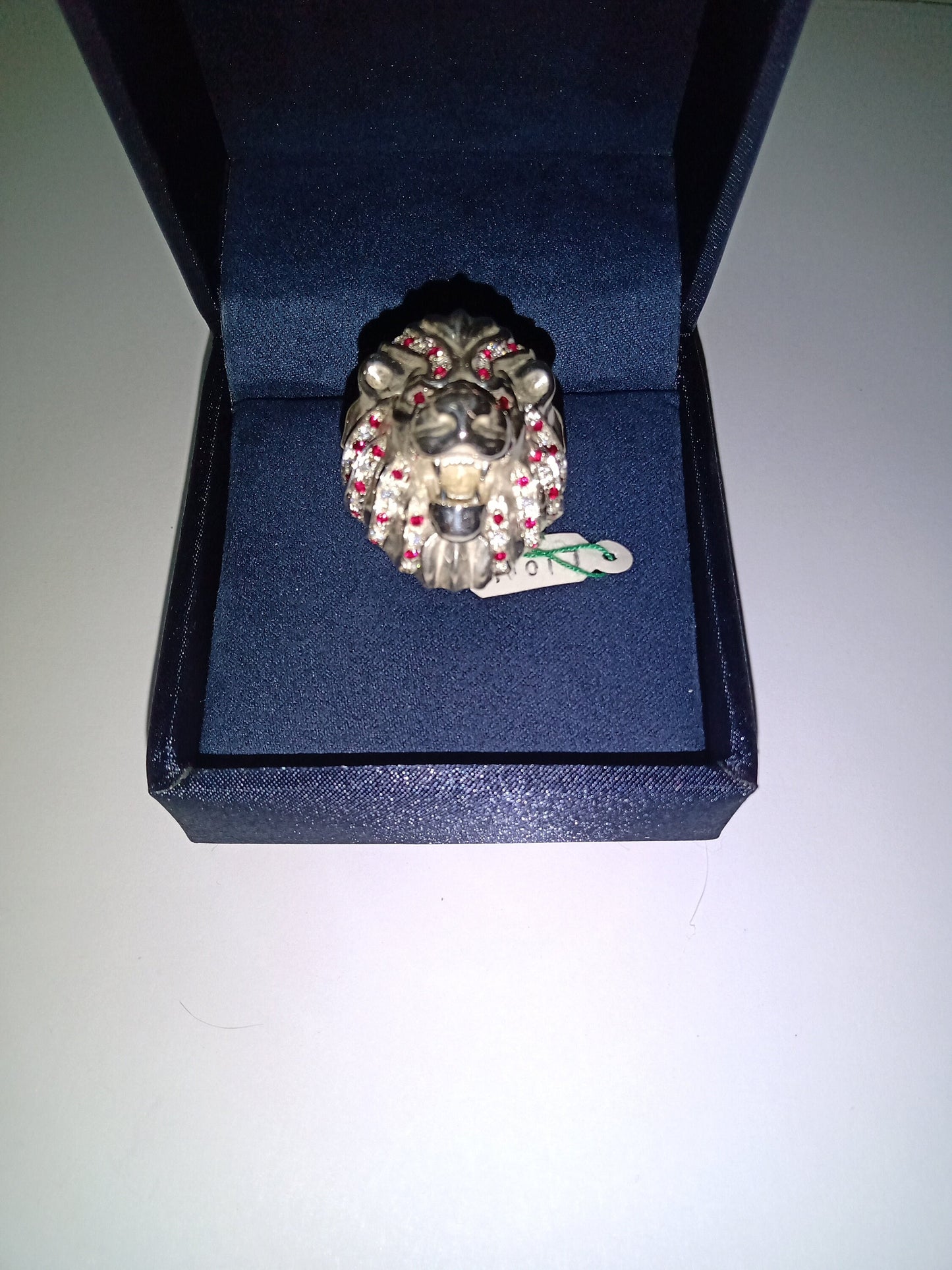 ring lion sculpture rubies diamonds gold 18kt 14kt silver man king savannah unisex gift made in italy birthday strength anniversary