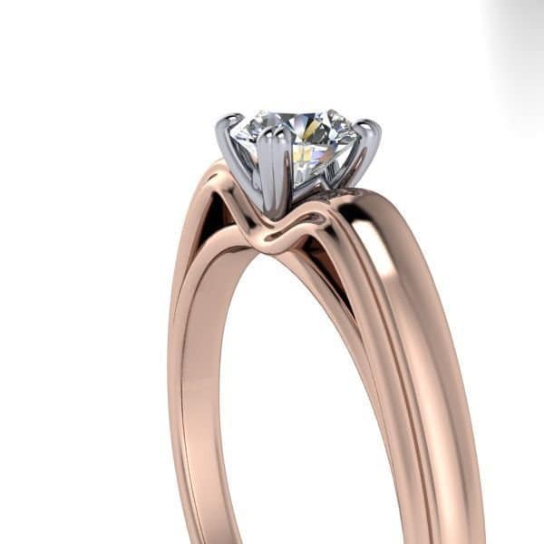 18kt gold solitaire ring diamond zircon design made in italy luxury woman gift birthday girls anniversary wedding engagement