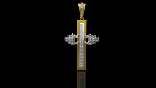 cross design 18kt gold diamonds man woman unsex gift made in italy anniversary birthday precious luxury rich bright eternal