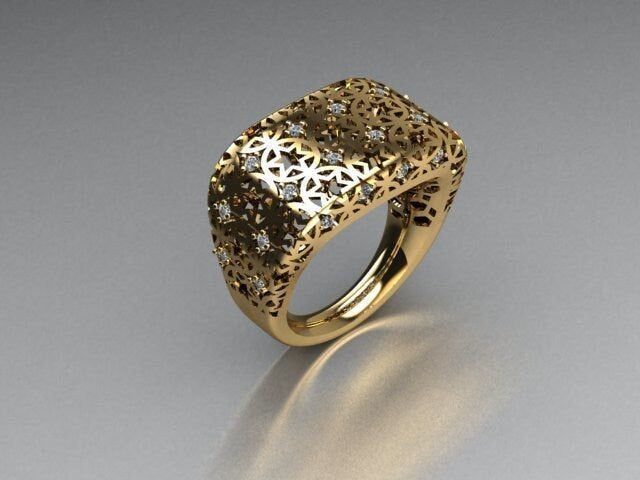 modern fashion ring 18kt gold diamonds gift woman engagement bride made in italy girl elegance precious design birthday