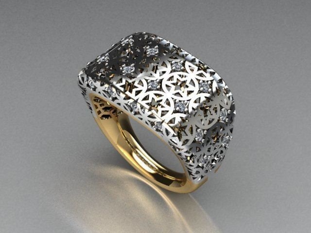 modern fashion ring 18kt gold diamonds gift woman engagement bride made in italy girl elegance precious design birthday