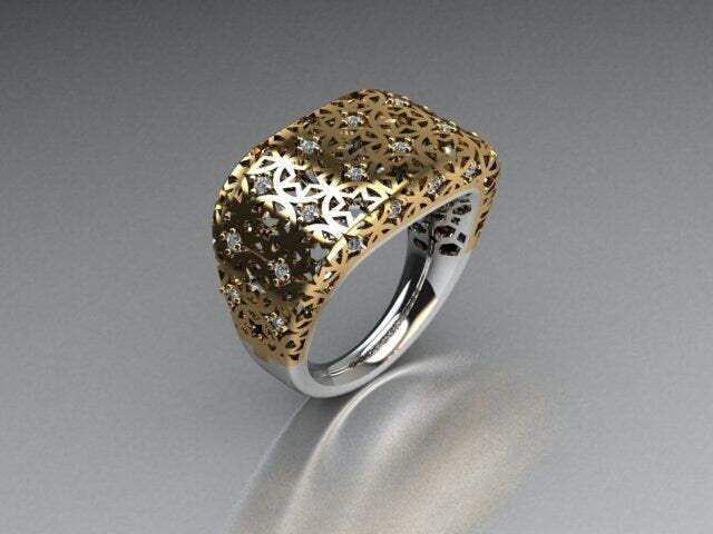 modern fashion ring 18kt gold diamonds gift woman engagement bride made in italy girl elegance precious design birthday