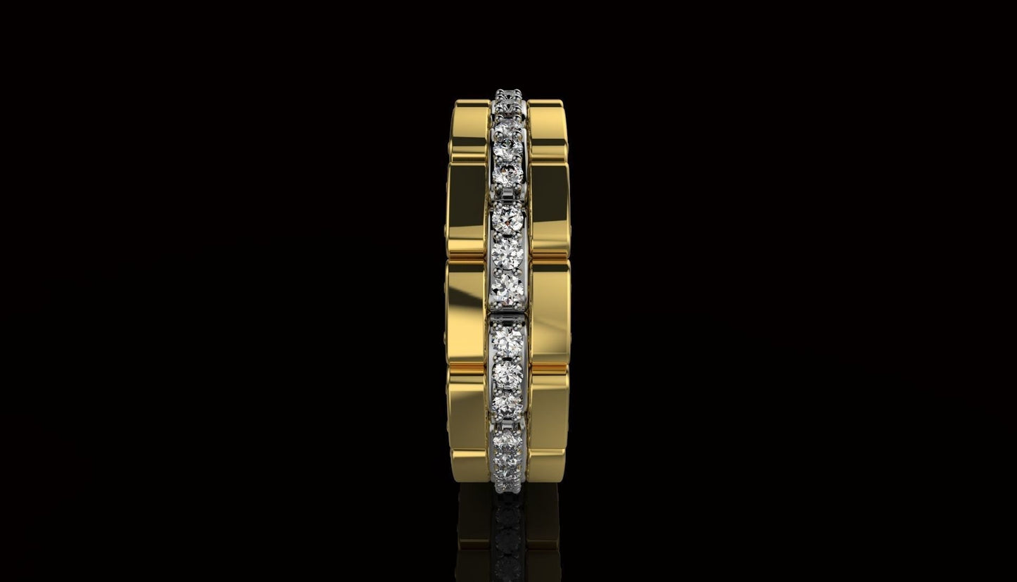 modular ring design 18kt gold diamonds gift man unisex birthday anniversary made in italy precious party luxury