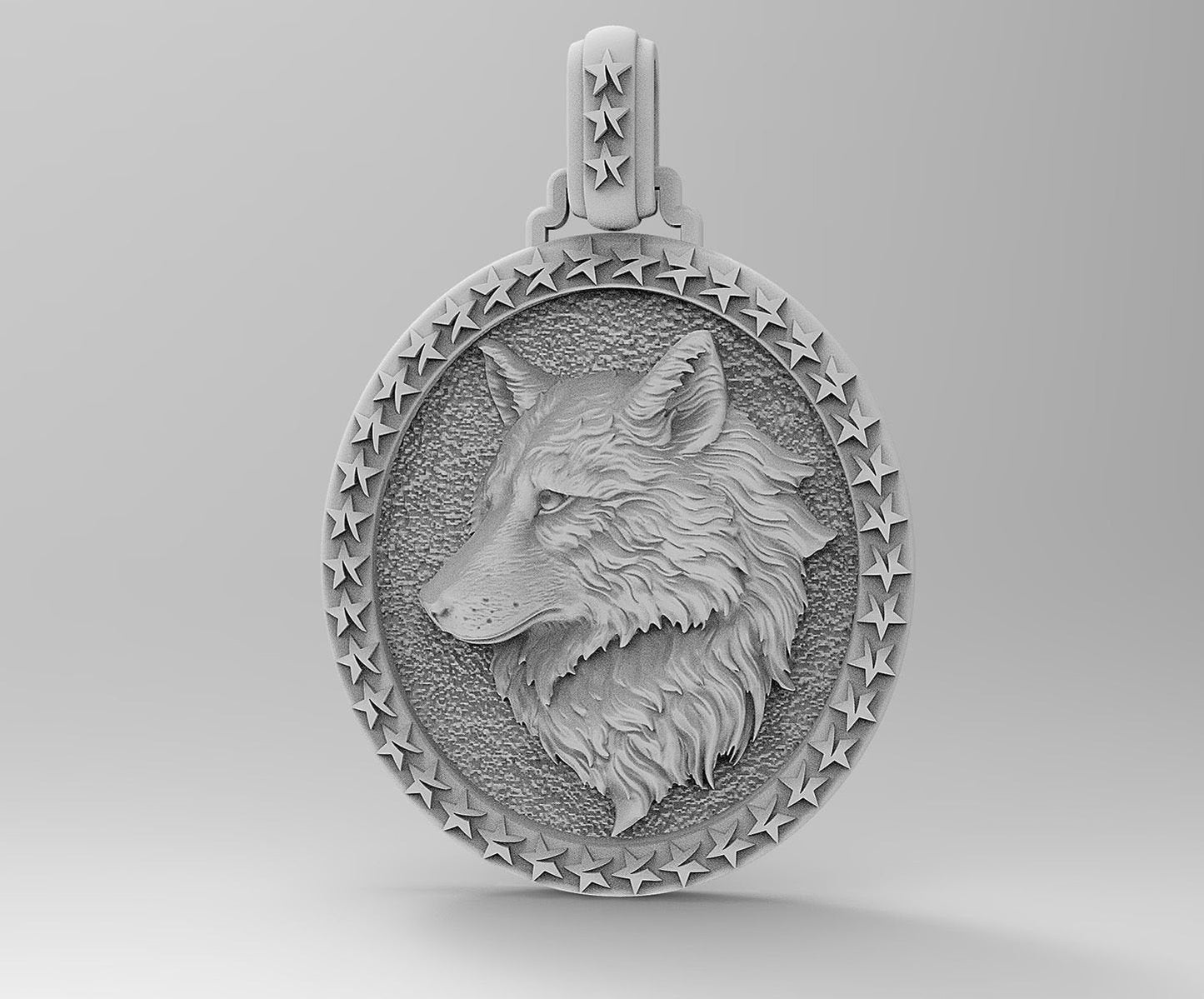 14kt 18kt gold silver wolf pendant animalier mountain details gift man unisex woman birthday made in italy boys anniversary