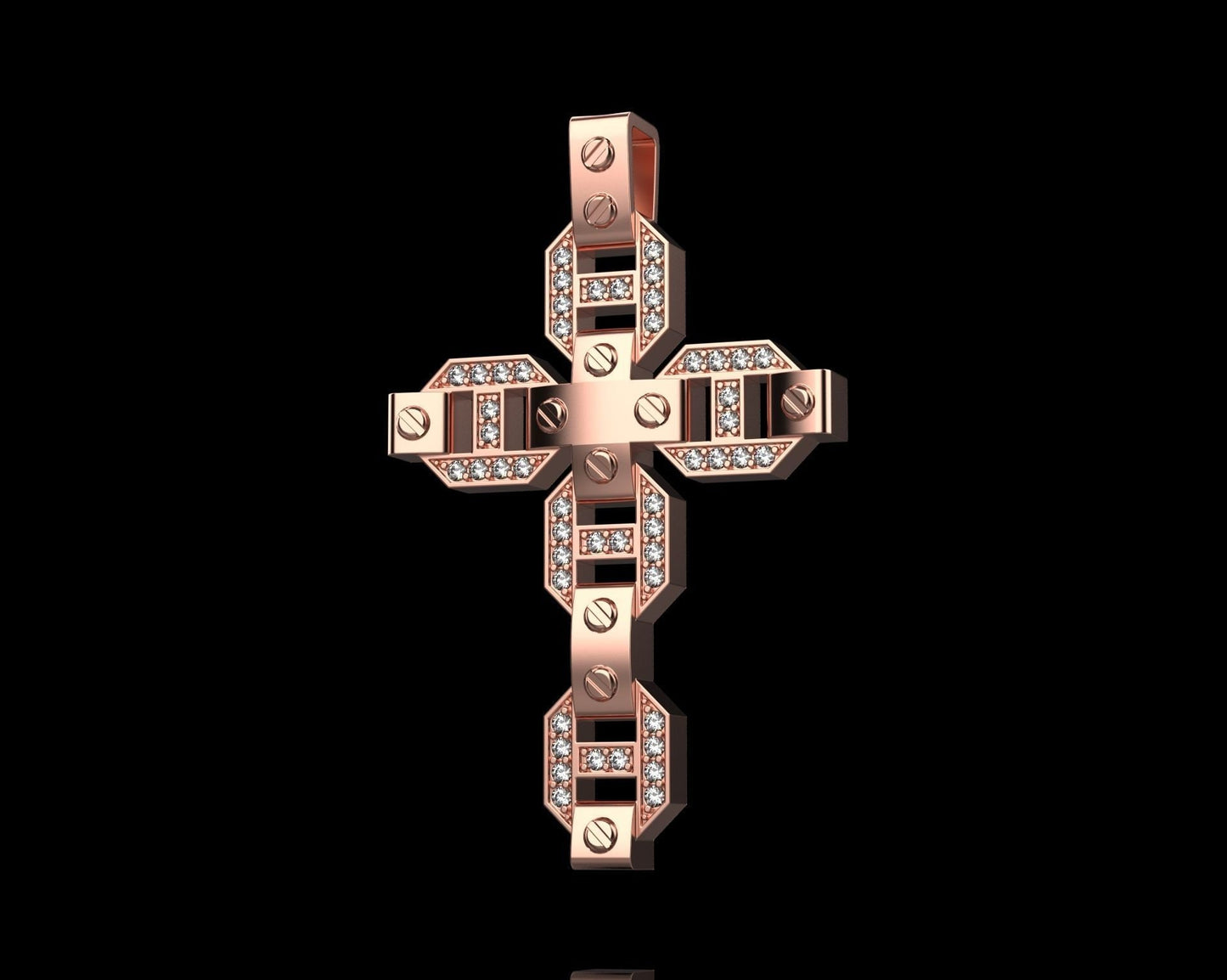 gold cross pendant 14kt 18kt diamonds design man woman unisex wedding gift engagement made in italy luxury anniversary birthday